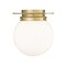 Z-Lite Calhoun Flush Mount, 1-Light, 9 In.W x 10.5 In.H, Heritage Brass/White Opal 7505F9-HBR - alternate 6
